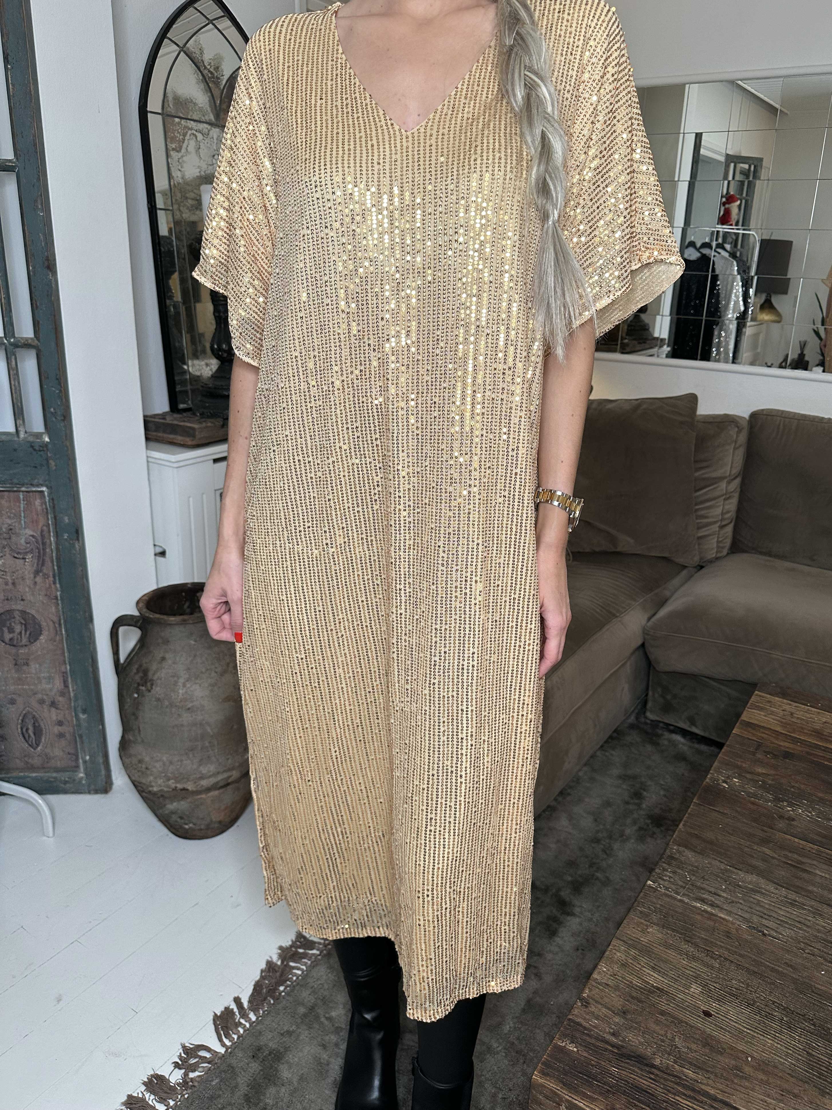 Azmina Long - Lång tunika med lös passform och paljetter